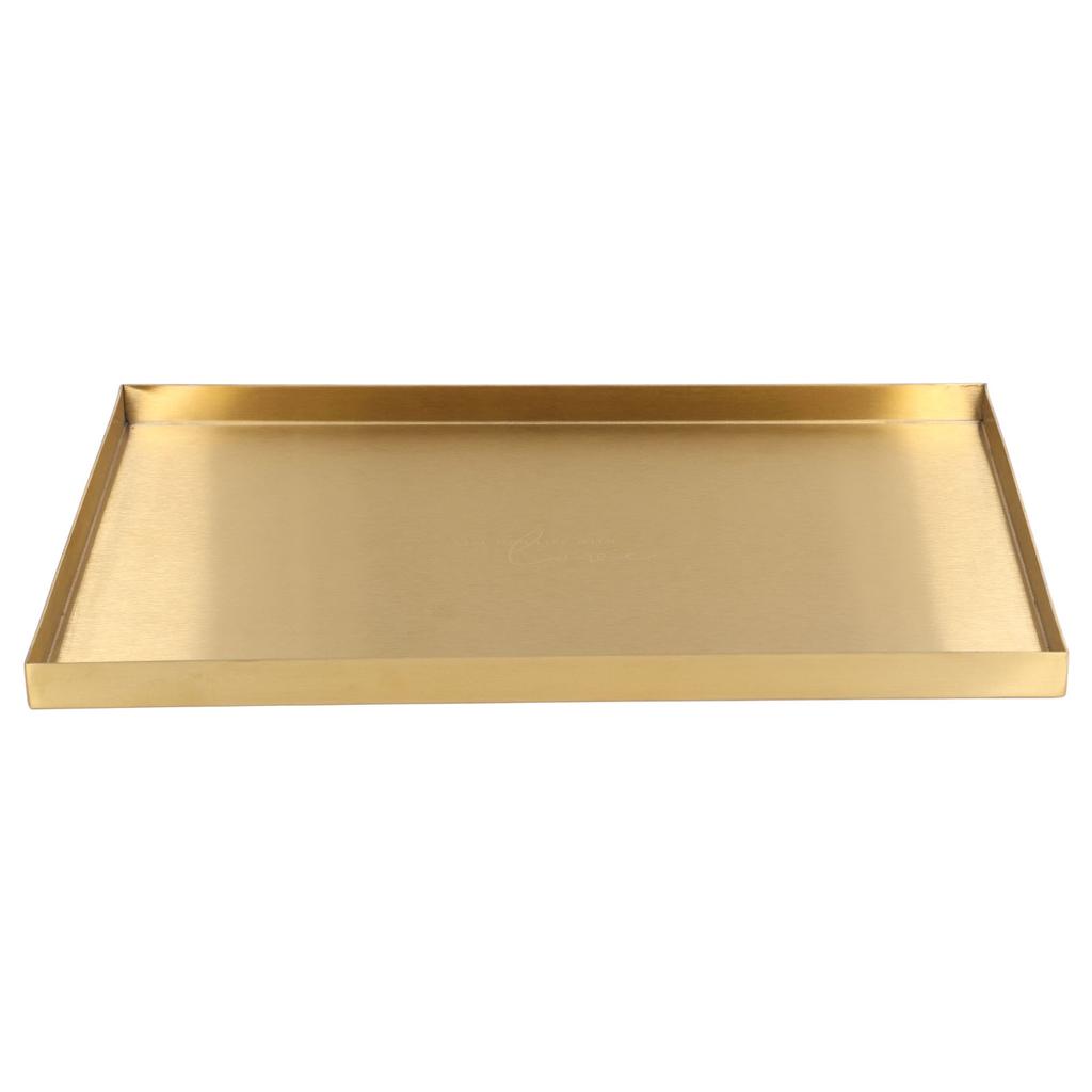 Modern Metal Gold Plate Rectangle Storage Tray Cosmetic Jewelry Display Stainless Steel Tray