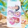 1pc Kpop Chibi Girl Group Beach Towel Microfiber Quick Dry Kawaii Cartoon Bath Towel For Pool Beach Travel Kpop Fans Gift