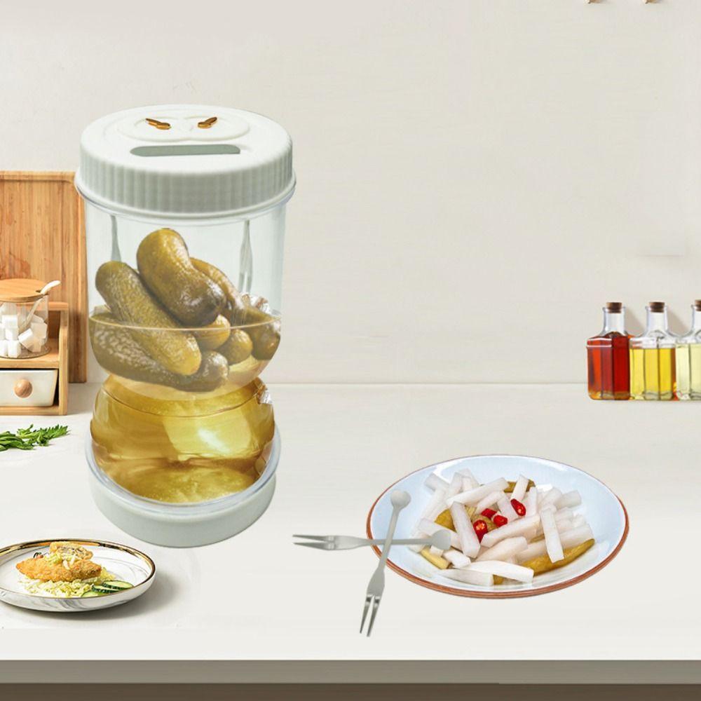 Hourglass Shape Pickle Olive Container Leakproof Vegetable Dehydrator Pickled Cucumber