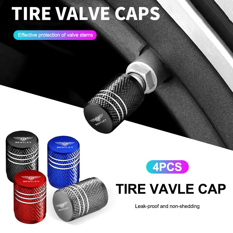Car Motorcycle Tire Valve Cap Wheel Stem Cover Auto Accessories For New Bentley Flying Spur Continental GT Bentayga Mulsanne HY2
