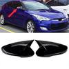 2 шт. Глянцевая черная накладка на зеркало заднего вида для Hyundai Veloster 2012 2013 2014 2015 2016 2017 Накладка на боковое зеркало