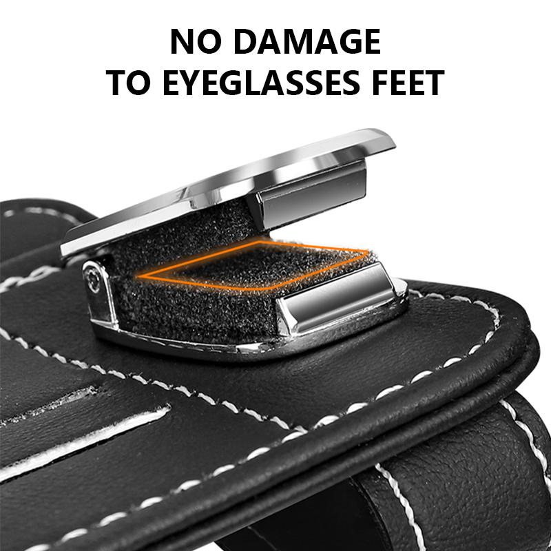 SEAMETAL Автомобильный держатель для очков из искусственной кожи, автомобильный интерьер, козырек от солнца, зажим для солнцезащитных очков