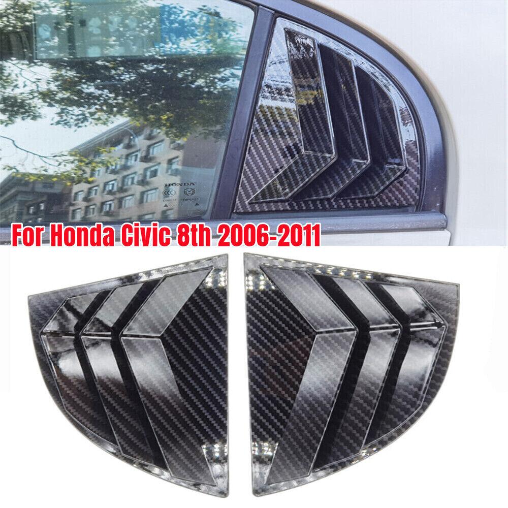 Для Honda Civic Sedan 2006-2015 Пластик ABS Переднее Заднее Окно Треугольная Решетка Вентиляции Боковая Решетка Вентиляции Автомобильные Клейкие Аксессуары