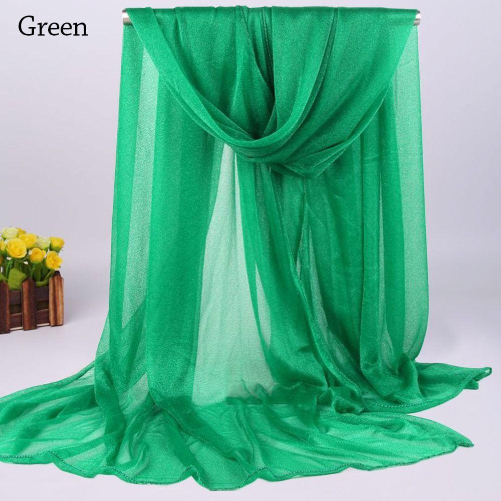 Soft Silk Scarf Breathable Sheer Wrap Summer Bandana for Women
