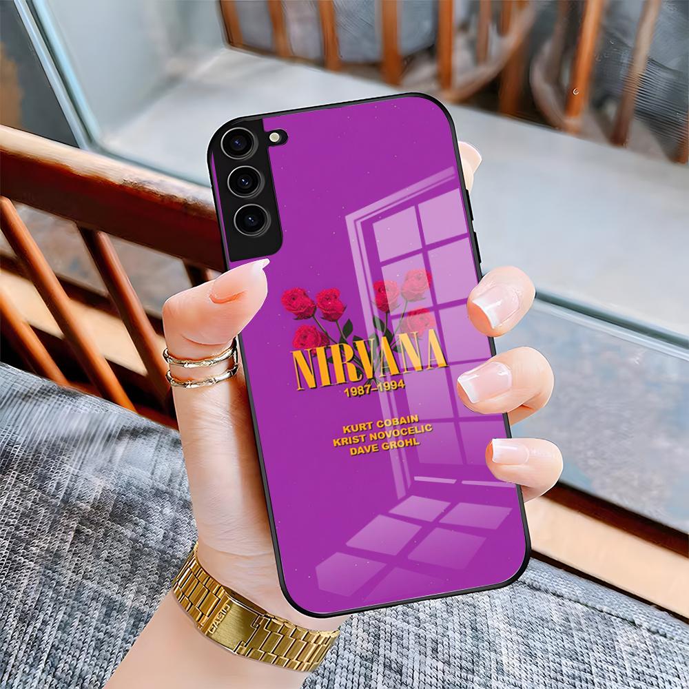 Чехол для телефона Band Hot N-Nirvana для Samsung S26 S25 Plus S20 S20 Plus S22 Ultra S23 FE S21 Plus S21 Ultra Стеклянная крышка