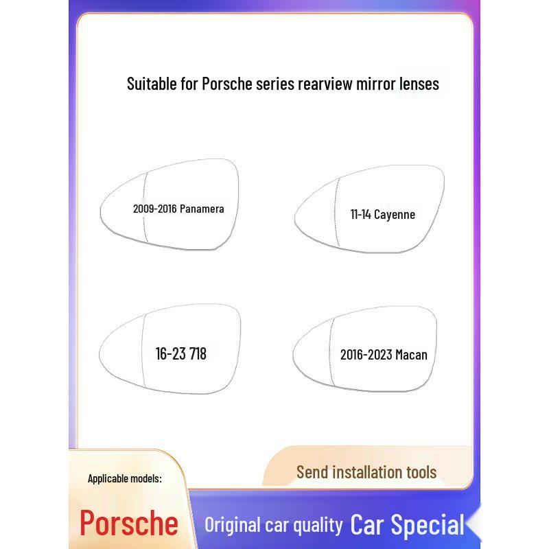 Rearview Mirrors Compatible with Porsche 718, 911, Macan, Boxster, Cayenne, Panamera