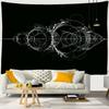 Черно-Белое Солнце Луна Звездное Небо Гобелен Колдовство Пляжное Полотенце Галактика Планета Созвездие Гобелен Декор Бохо Хиппи Настенный Подвес