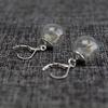 Серебряные серьги из хрустального стекла с высушенными цветами одуванчика, серьги с вечным цветком для девочек
