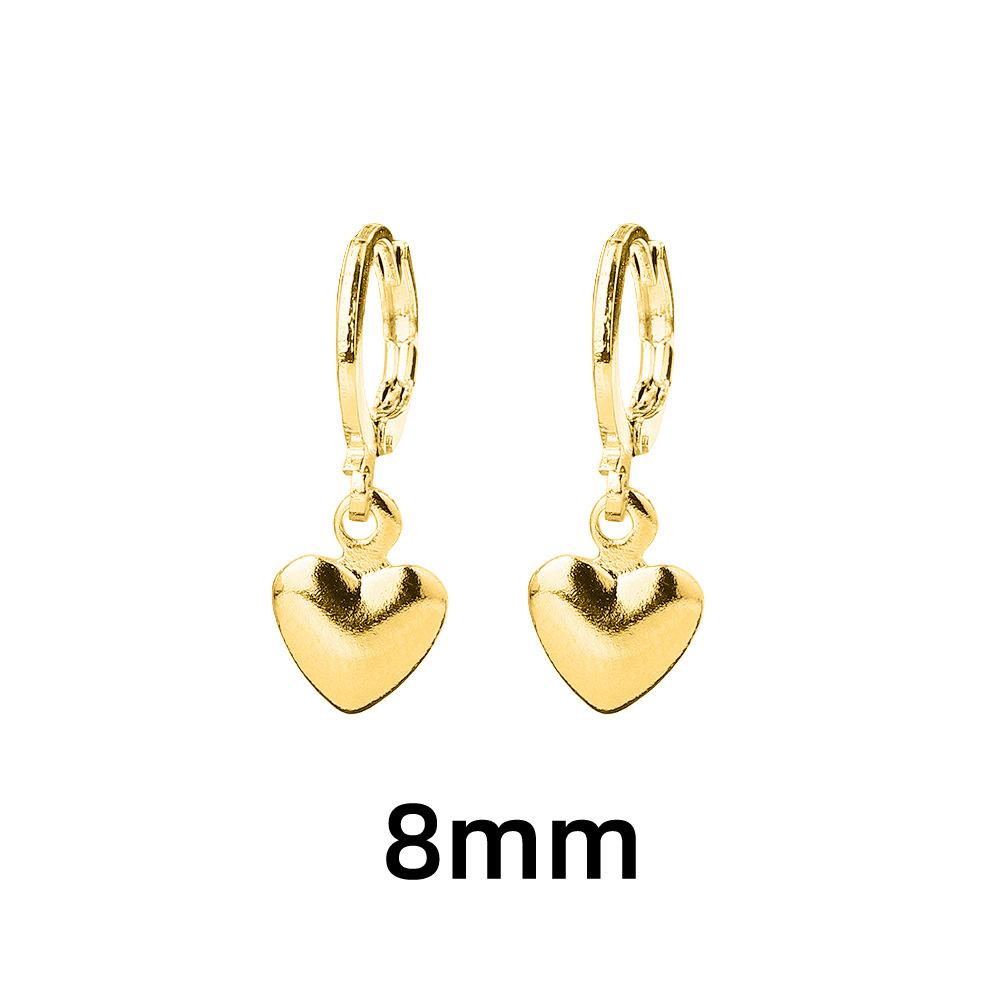 Глянцевые серьги-клипсы в форме сердца, Универсальные, Элегантные, Модный темперамент, Женственные серьги Iu в том же стиле, Простые и маленькие серьги с сердечками.