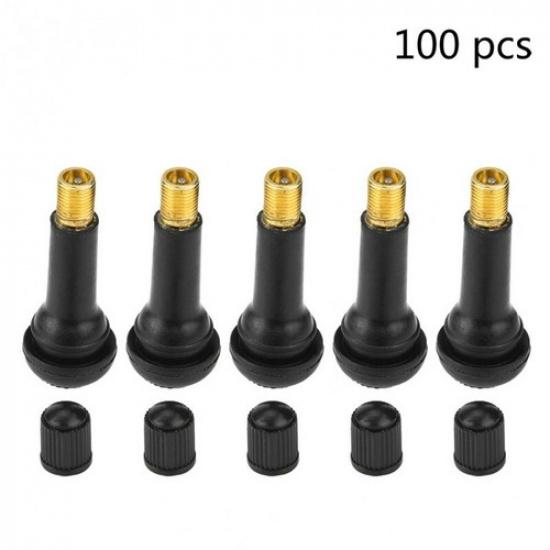 TR412/TR413/TR414 Car Tubeless Vacuum Snap-in Tire Tyre Valve Stem w/Dust Cap