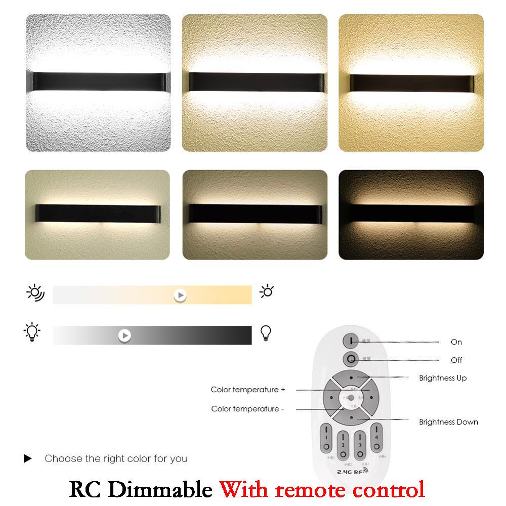 Led Wall Scon Light Dimmable Wall Lamp Living Room Bedroom Indoor Wall Light For Home Brushed Aluminum Wall lighting Fixture