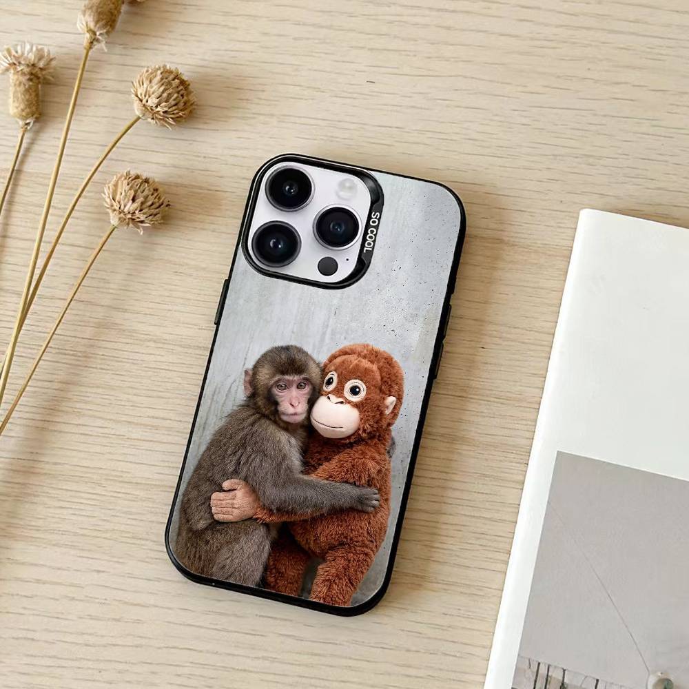 Wallpaper baby monkey Phone Case Color Silver Shell For IPhone 17 16 15 14 13 12 11 Pro Max Plus