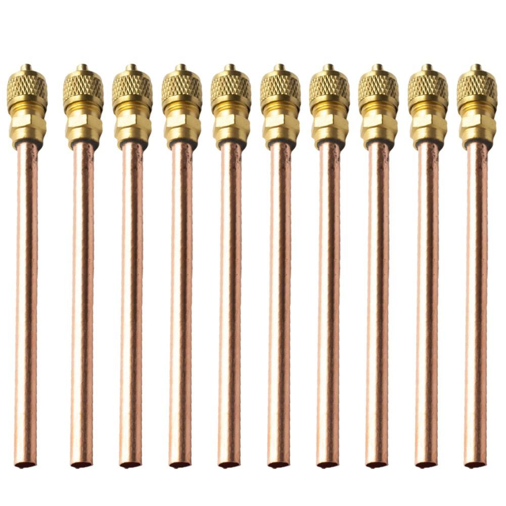 10pcs Copper Maintenance Valves Compatible With Refrigeration Equipment