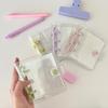 Creative Cute Transparent Mini Loose-leaf Hand Book Student Portable Notebook Ring Binder School Supplies