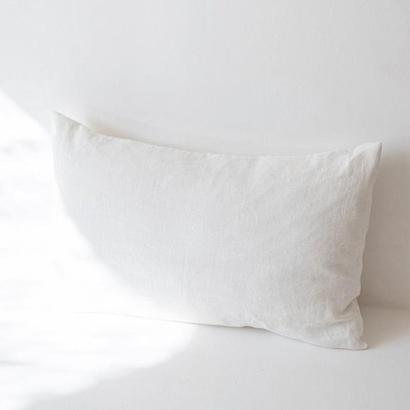 Natural Hemp Pillowcase 48x74cm Breathable Linen Cotton Blend Single Envelope Style Modern Minimalist Bedding