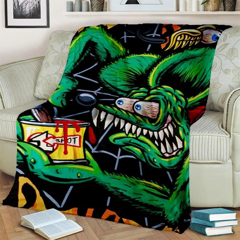 Забавное одеяло с изображением крысы Финка, мягкое одеяло для дома, спальни, кровати, дивана, пикника, путешествия, офиса, покрывало для отдыха, детское одеяло