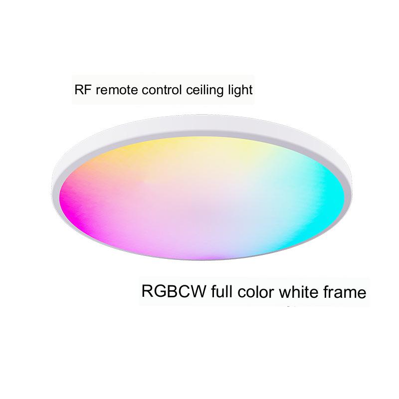 New Ceiling Lamp Rgbcw Full-Color Dimming Color Intelligent Rf Remote Control Bedroom Round Led Ceiling Lamp