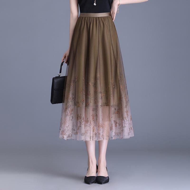 Юбка-бюст женская летняя плиссированная юбка средней и длинной длины, юбка-маятник с высокой талией и тонкая юбка-зонтик 2024
