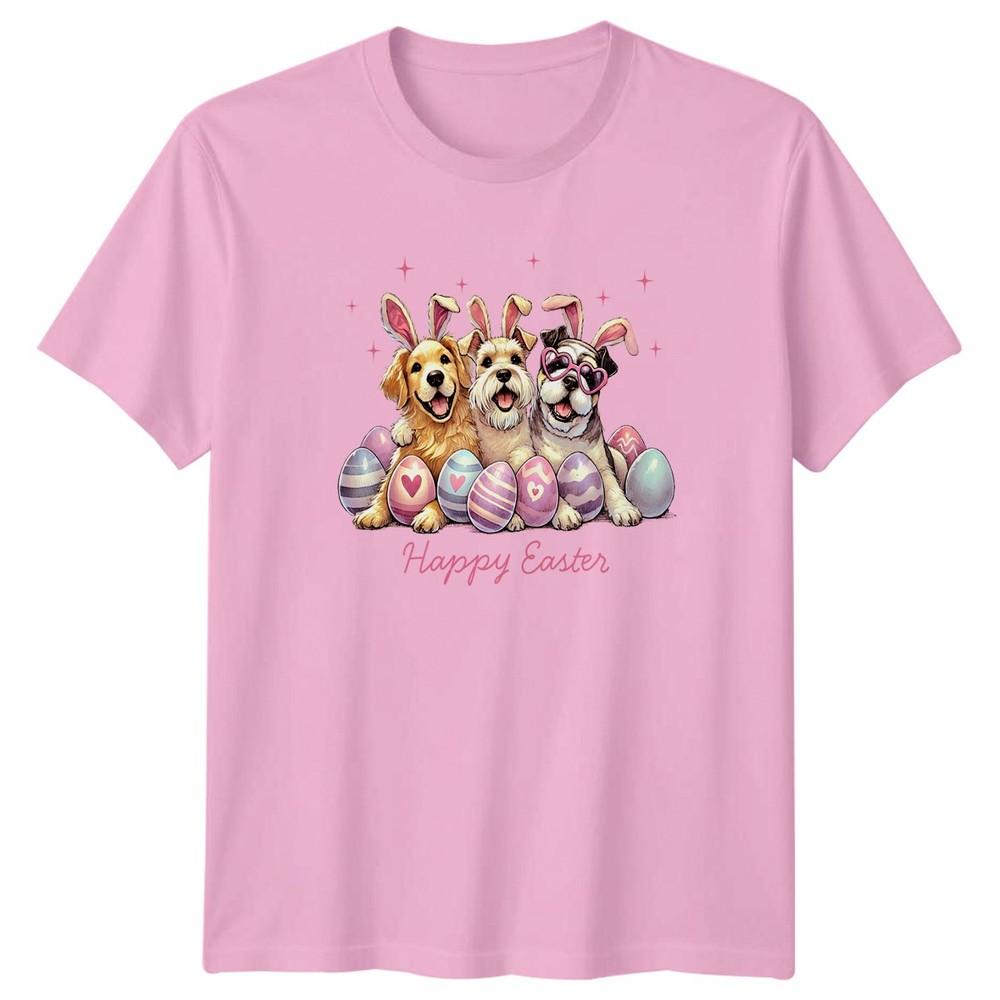 Happy Easter Unisexs TShirt Dog Breeds Pet Animal Easter Gift For Her