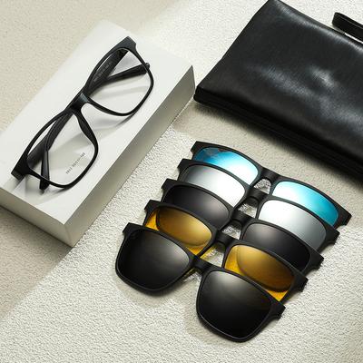 5 шт., зажим для очков TR90, поляризационные солнцезащитные очки для близорукости с магнитной присоской, очки для вождения, очки ночного видения, аксессуары для очков, подарки