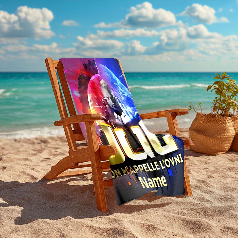Personalized customized proof beach towel with Jul rapper pattern - soft, absorbent,quick-drying,perfect swimming,camping&bathing