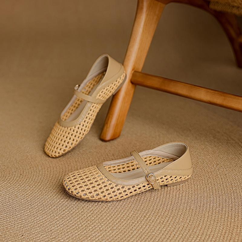 Версия из овчины~ Туфли на плоской подошве женские новые туфли Мэри Джейн с юбкой мягкая подошва туфли с полыми отверстиями
