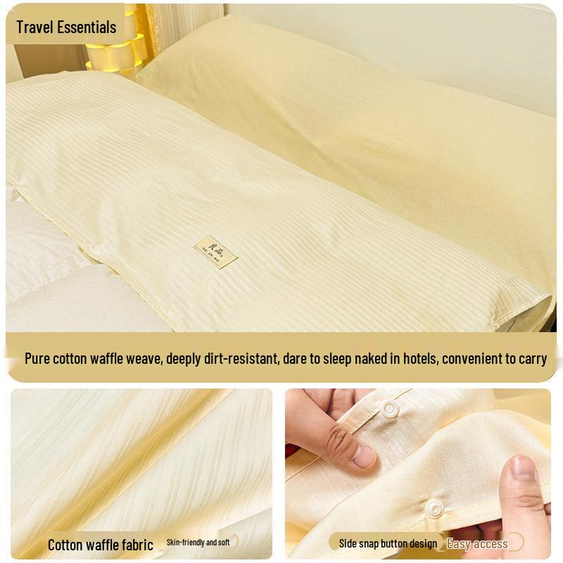 Набор из 3 предметов: Хлопковый дорожный спальный мешок и пододеяльник - Портативный, Защищающий от грязи, для деловых поездок