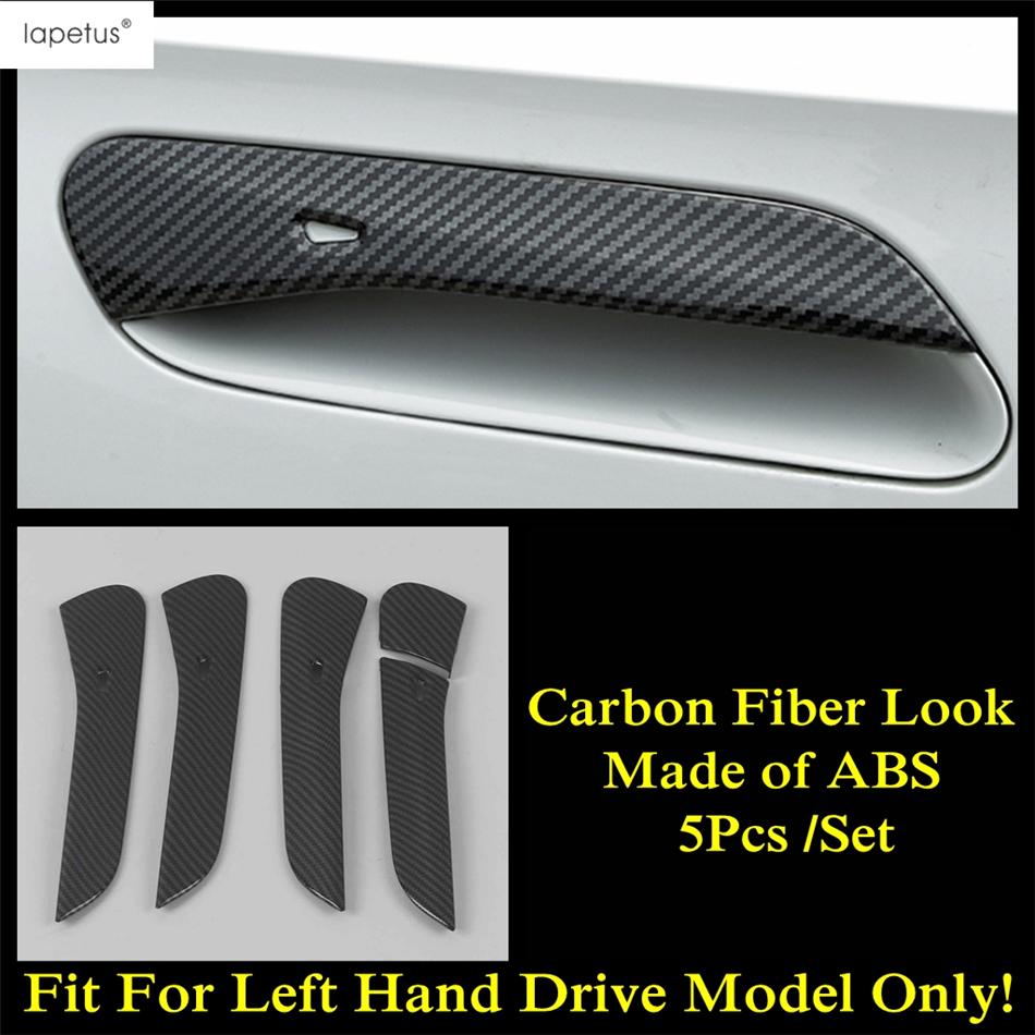Car Door Handle Bowl Protection Cover Trim For VW Volkswagen ID.4 ID.6 X Crozz - 2025 Carbon Fiber / Chrome Accessories