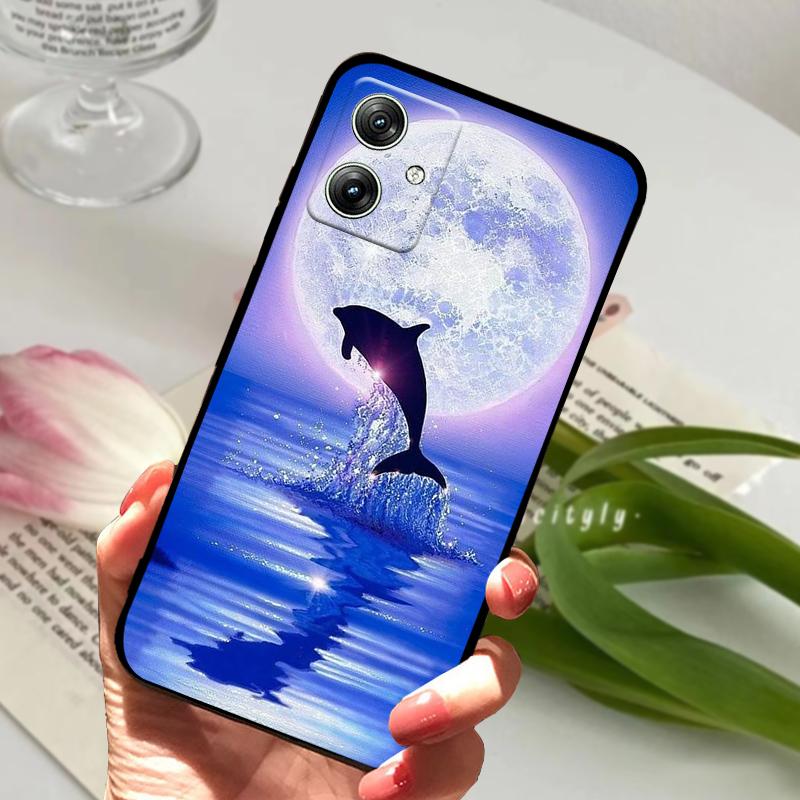 For Moto G55 5G Cases G64 G54 Power Sunset Beach Soft Silicone Matte TPU Phone Cover For Motorola Moto G35 Fundas Capa Cartoon