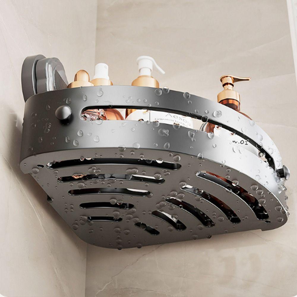 Three-story Storage Organizer Wall Mounted Wall Corner Shelf Shampoo Rack Shower Space