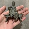 Old Chinese Bronze Copper Handmade Guanyin Bench Buddha Buddha Statue