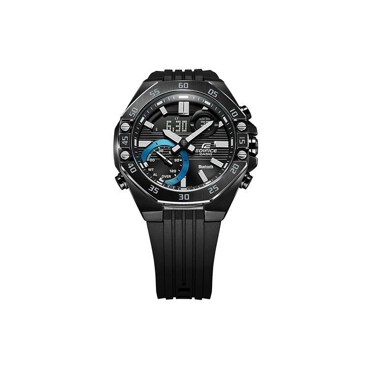 Casio Edifice Серия Smartphone Link Высокопроизводительные кварцевые часы Ремешок из смолы Мужские часы Черный ECB-10PB-1A