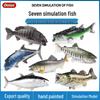 Игрушка Модель Морского Животного Рыбы: Лосось, Большеротый окунь и Тунец для украшения аквариума
