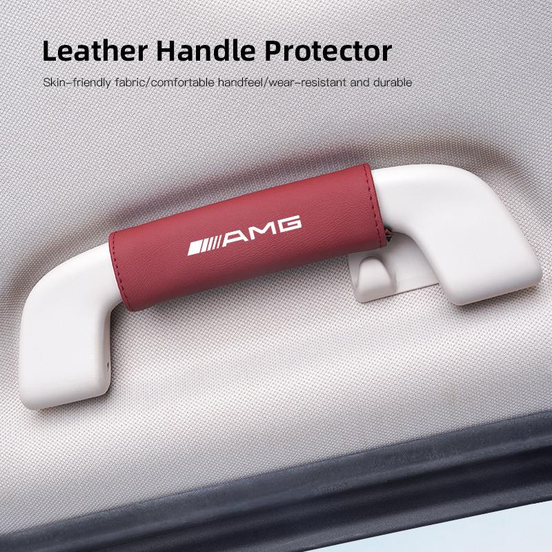 Car Interior Handle Protection Cover Roof Pull Gloves For Mercedes Benz AMG Smart W205 C300 W203 W206 W108 W12 Hub center cover FF76