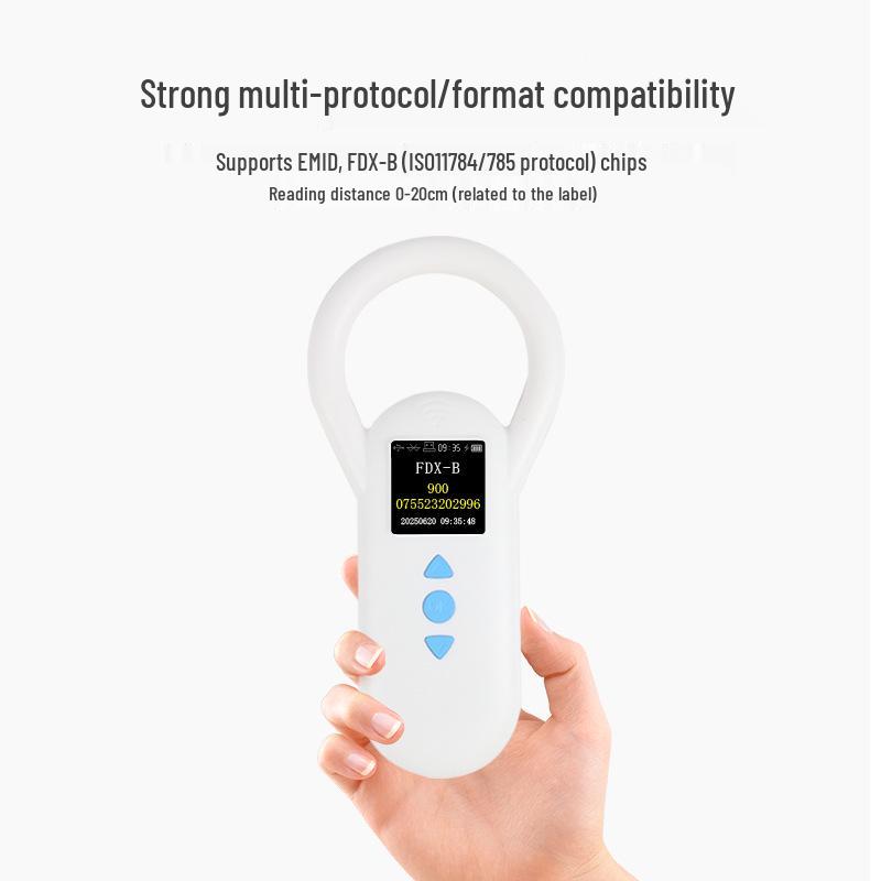 Считыватель меток домашних животных: Сканер животных с чипом, большой экран, низкочастотный