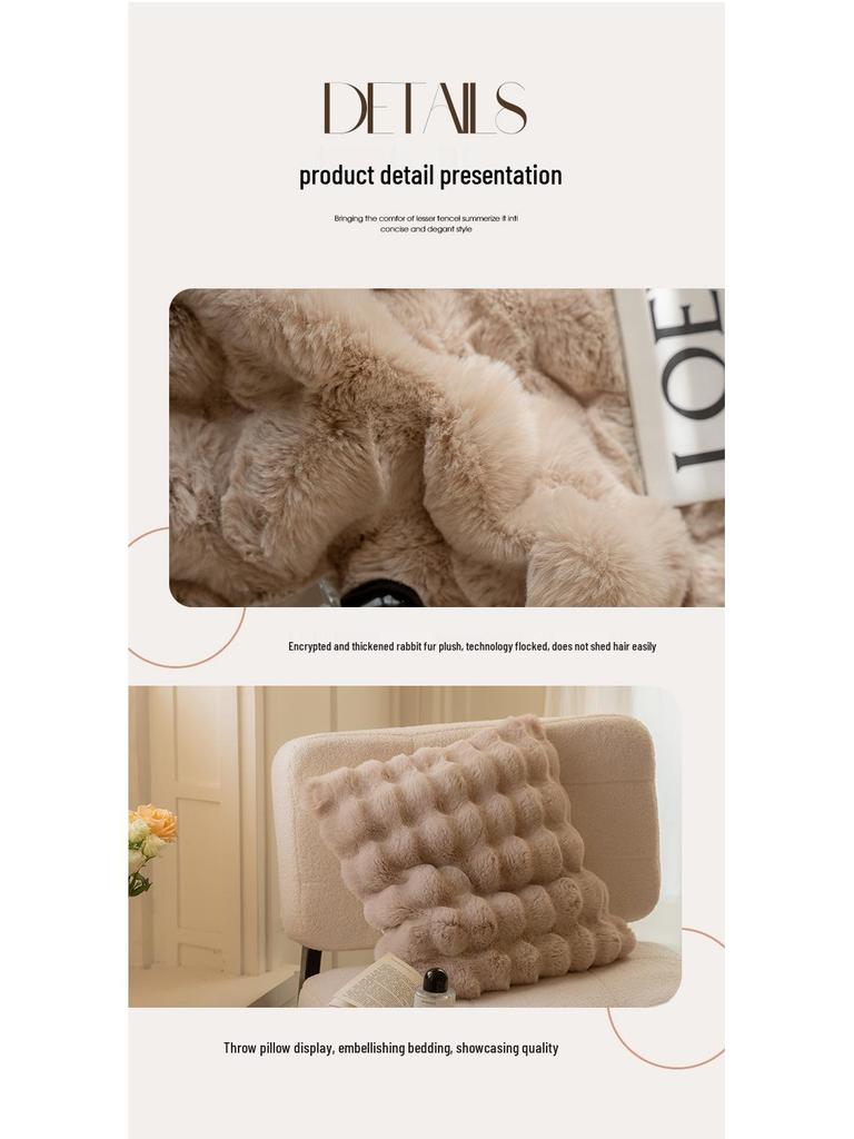 Утолщенное фланелевое зимнее одеяло: Шаль из кроличьего меха, кораллового флиса для офисного сна, кондиционирования воздуха и использования на диване