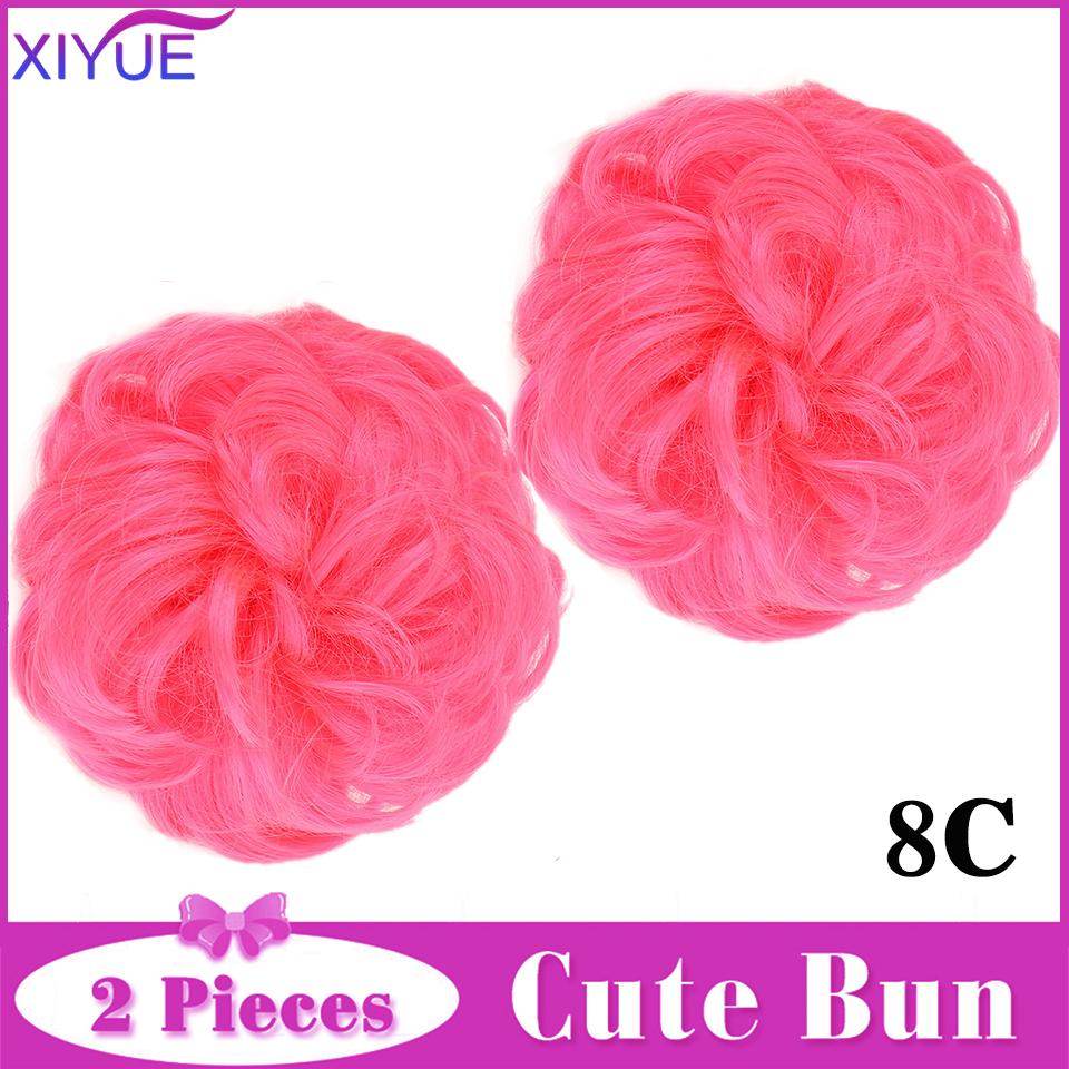 2 шт., грязный пучок для волос, заколка для наращивания волос, вьющиеся волосы, пончик, искусственные волосы, шиньон, синтетические волосы, грязный шиньон для женщин, свадьба