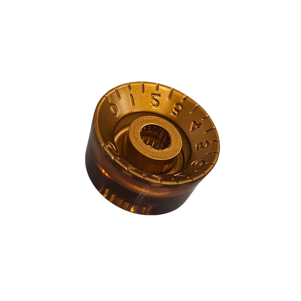 YJB PARTS Speed Made in Japan Knob, Inch/Metric Compatible, 4-Piece Set, (Embossed Letters/Amber)
