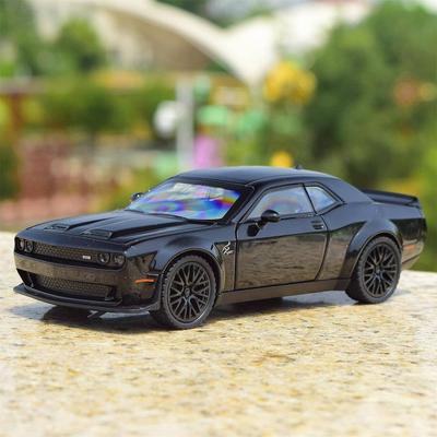 Dodge Challenger SRT Demon Суперкар HellCat Симуляция Литые и Игрушечные Транспортные Средства Звуки и Свет Машинка с Инерционным Двигателем 1:Модель из сплава 32