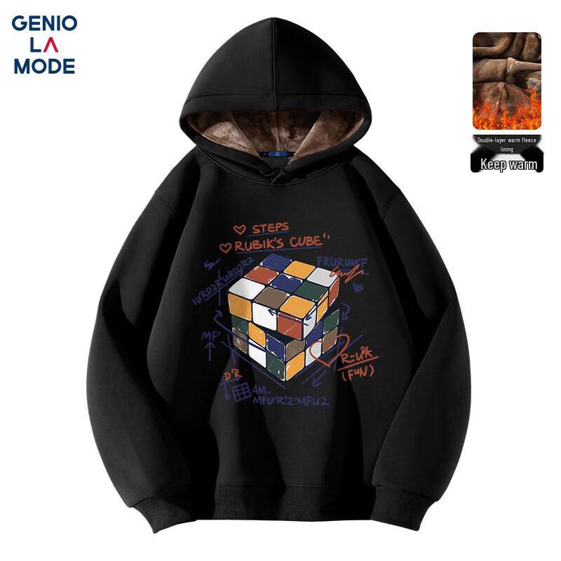 GENIOLAMODE Men's Loose Fit Pullover Hoodie