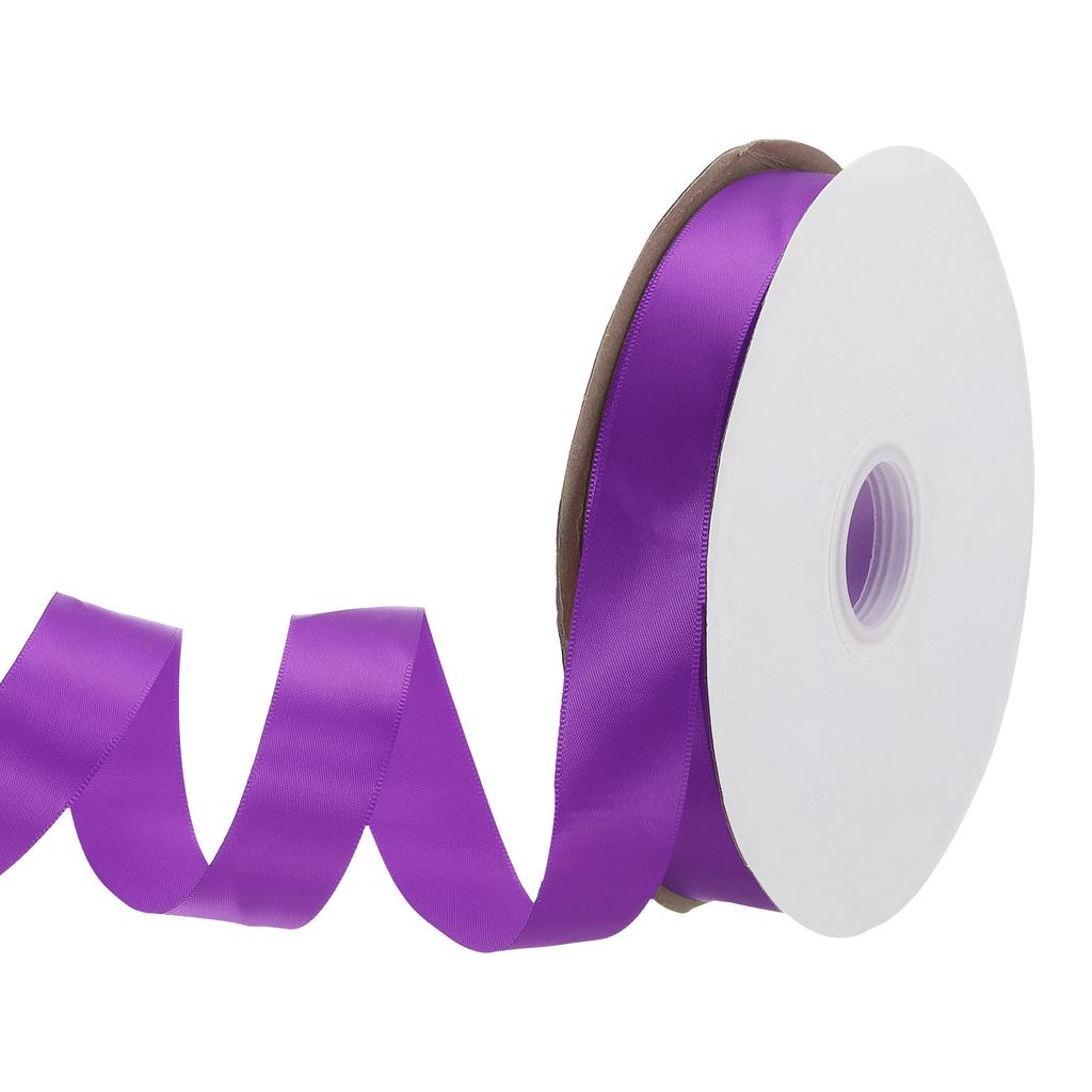 Односторонняя репсовая лента Полиэстеровая атласная лента Однотонная тканевая лента для рукоделия Свадебная вечеринка Упаковка подарков 1"x100 ярдов