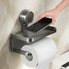 Double Layer Bathroom Paper Holder Suction Cup Toilet Paper Rack Tissue Holder  Bathroom