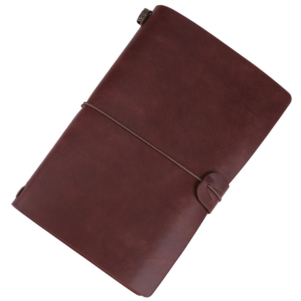 Классический дорожный блокнот из искусственной кожи, персонализированный журнал, ежедневник, многоразовый блокнот (Темно коричневый)