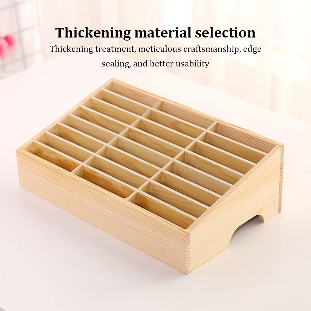 Деревянная коробка для хранения телефонов - Прозрачная текстура Большая вместимость Легкая Устойчивая и толстая Удобное деревянное хранилище