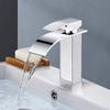 Bathroom Copper Core Waterfall Basin Faucet Stainless Steel Kitchen Wash Basin Hot and Cold Dual Control Faucet