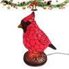 1 шт. Рождественский светящийся настольный декор Красный кардинал Светящиеся фонари Настольная фигурка Светодиодная лампа Красный кардинал Рождественский подарок