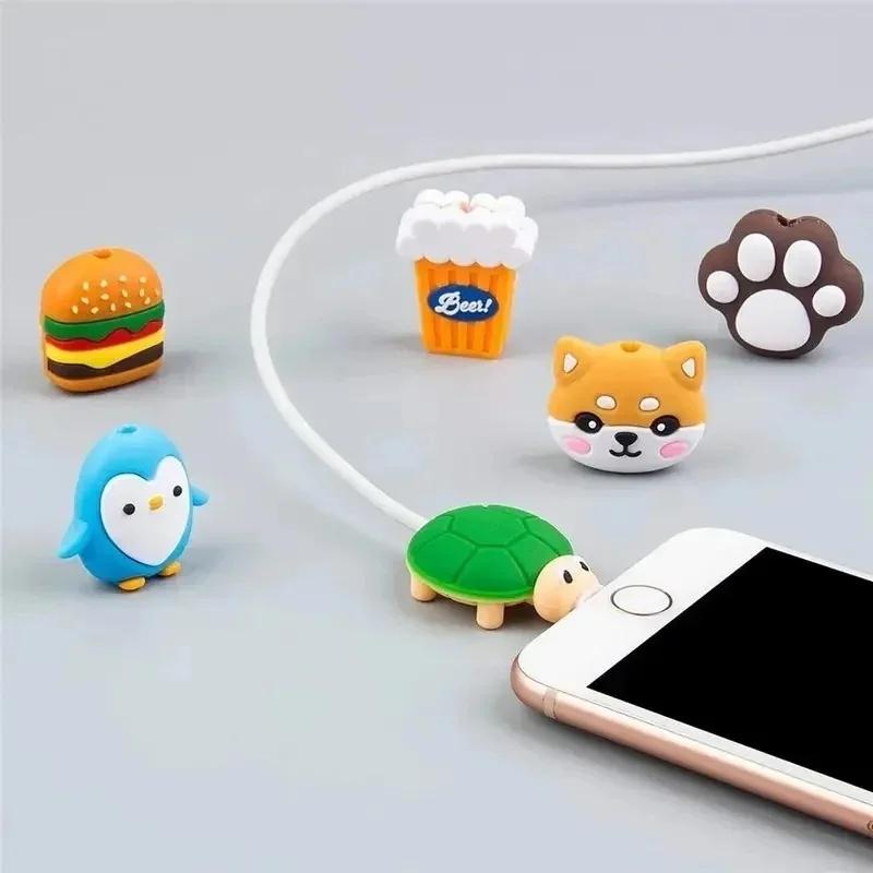 1-4Pcs Useful For iPhone Data Line Charger Plug Protective Winder Cover USB Cable Protector Cable Cord Case