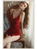 Сексуальный бархатный костюм с юбкой и подтяжками - пижама Pure Desire для женщин