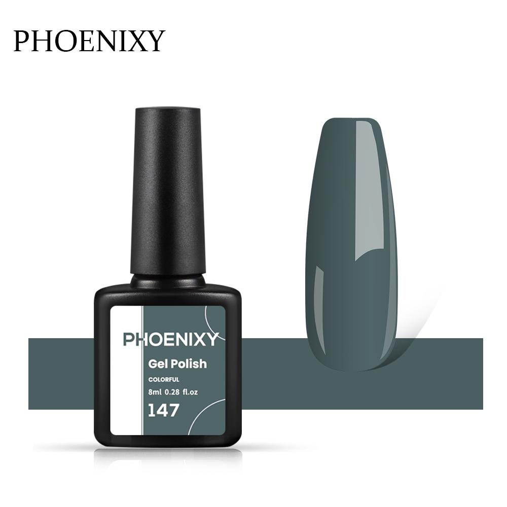 PHOENIXY, 60 цветов, гель-лак для ногтей, долговечный гель-лак, верхнее базовое покрытие, полуперманентный гель-лак, дизайн ногтей «сделай сам»