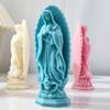Свеча-форма «Портрет Мадонны» Силиконовая форма для свечей 3D Статуя Марии Инструмент для изготовления из смолы гипса Набор для мыла ручной работы Артефакт для домашнего декора Подарок